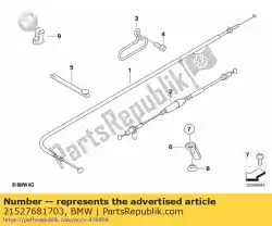 Aquí puede pedir conjunto de control de embrague de BMW , con el número de pieza 21527681703: