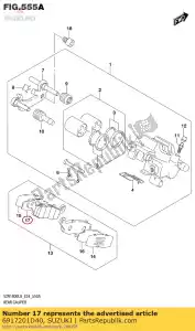 suzuki 6917201D40 isolador no.2 - Lado inferior