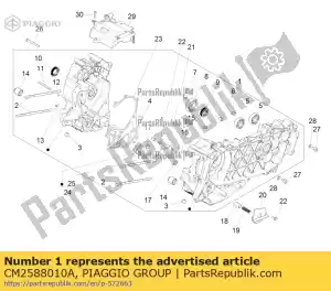 Piaggio Group CM2588010A cárter completo 1º cat. - Lado inferior