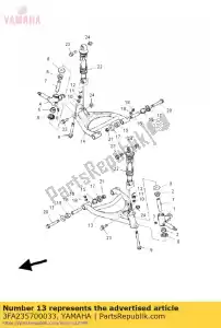 yamaha 3FA235700033 comp. antebraço frontal (esquerdo) - Lado inferior