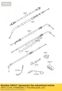 kawasaki 540171154 cable-starter zx600-e1 - Bottom side