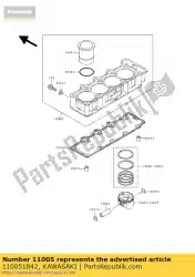 Qui puoi ordinare cilindro-motore zx400-l7 da Kawasaki , con numero parte 110051842: