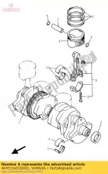 zuigerveren set (std) van Yamaha, met onderdeel nummer 4KM116030000, bestel je hier online: