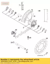 Aqui você pode pedir o roda dianteira-sp 3,5x17 '20mm em KTM , com o número da peça 58409001344: