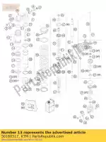 50180317, KTM, vite serbatoio l = 140 d = 52 ktm sms 450 2004, Nuovo