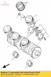 Here you can order the plane bearing, crankshaft 1 from Yamaha, with part number 2GH114162000: