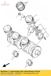 yamaha 2GH114162000 plane bearing, crankshaft 1 - Bottom side