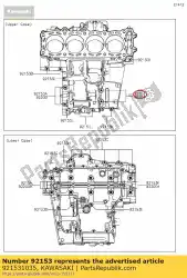 Qui puoi ordinare bullone, flangiato 8x80 da Kawasaki , con numero parte 921531035: