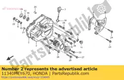 Aquí puede pedir cubierta comp., l. Caja del cigüeñal de Honda , con el número de pieza 11340MEY670: