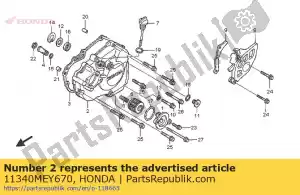 honda 11340MEY670 cubierta comp., l. caja del cigüeñal - Lado inferior