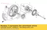 42620KTE950, Honda, momenteel geen beschrijving beschikbaar honda cbf 125 2009 2010 2011 2013, Nieuw