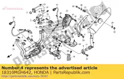 Qui puoi ordinare marmitta comp. Da Honda , con numero parte 18310MGH642: