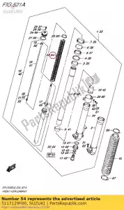 Suzuki 5117129F00 spring front - Bottom side