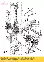 Aqui você pode pedir o carburador assy 1 em Yamaha , com o número da peça 36Y149010000: