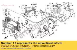 Honda 19052HA2000 borracha b, montagem do radiadori - Lado inferior