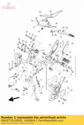 Aqui você pode pedir o guia, suporte lateral em Yamaha , com o número da peça 4NX273510000: