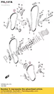 Suzuki 1276148G00 chain comp, cams - Onderkant