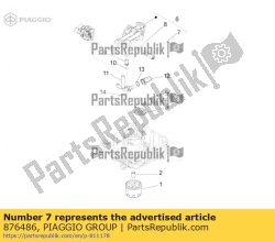 Aprilia 876486, Zawór regulacji ci?nienia oleju, OEM: Aprilia 876486