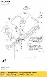 Suzuki 6824132E00 moldura, combustible ta - Lado inferior