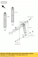 921601777, Kawasaki, amortyzator, amortyzator kawasaki kvf300 4x4 kvf400 prairie kvf650 kvf360 300 400 650 360 , Nowy