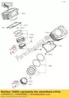 130020011, Kawasaki, pino-pistão vn900b6f kawasaki  vn vulcan 900 2006 2007 2008 2009 2010 2011 2012 2013 2014 2015 2016 2017 2018 2019 2020 2021, Novo