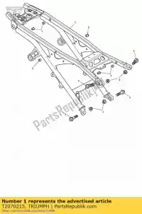 triumph T2070215 rear subframe, painted - Bottom side