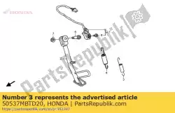 Here you can order the spring assy., side stand from Honda, with part number 50537MBTD20: