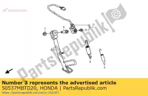 Honda 50537MBTD20 spring assy., side stand - Bottom side