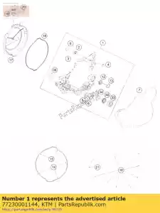 ktm 77230001144 os?ona sprz?g?a kpl. - Dół