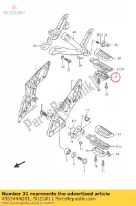 suzuki 4353444G01 pokrycie, podnó?ek - Dół