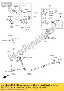 Kawasaki 43015Y006 cylinder-assy-master, fr - Onderkant