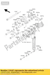 schacht klx250-g1 van Kawasaki, met onderdeel nummer 131071330, bestel je hier online: