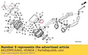 Honda 64229MCAA60 selo, braço de bolso - Lado inferior