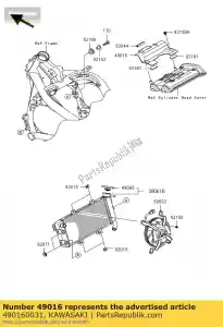 Kawasaki 490160031 warme lucht afsluiting - Onderste deel