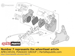 Aprilia AP8134534, Brake hanger plate, OEM: Aprilia AP8134534