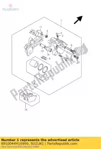 Suzuki 6910044H10999 remklauw, re - Onderkant