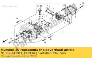 Honda 91302P6H003 o-ring, 9,6x1,9 (keihin) - Lado inferior