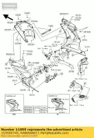 110550745, Kawasaki, staffa, calandra radiatore ex250 kawasaki ninja 250 2008 2009 2010, Nuovo