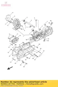 yamaha 904801187700 ilhó - Lado inferior