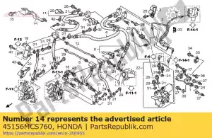 Honda 45156MCS760 rester comp. a, fr. frein h - La partie au fond