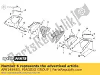 AP8148483, Piaggio Group, Carenatura interna rh. nero aprilia  normal and r rsv 1000 1998 1999 2000 2001 2002 2003, Nuovo