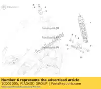 1C001005, Piaggio Group, rear shock absorber fixing bracket piaggio liberty rp8m89100, rp8ma4100 rp8m89130, rp8ma4110, rp8ma4111 rp8m89200, rp8ma4200 rp8m89200, rp8ma430 rp8md4100 rp8md4200l zapm898g zapma6100, zapma6101 zapma6101 zapmd6100, zapmd6101 125 150 2015 2016 2017 2018 2019 2020 2021 2022, New