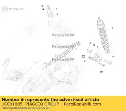 Here you can order the rear shock absorber fixing bracket from Piaggio Group, with part number 1C001005: