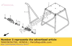 Aqui você pode pedir o pino, junta de degrau em Honda , com o número da peça 50603KS6700:
