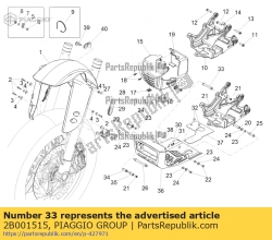 Aprilia 2B001515, Entretoise, OEM: Aprilia 2B001515