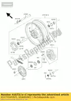 410731659V5, Kawasaki, ruota-assy, ??rr, argento kawasaki zx6r ninja j zx 6r 600 , Nuovo