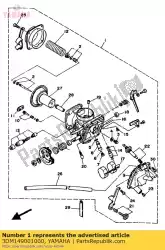 Ici, vous pouvez commander le carburateur assy auprès de Yamaha , avec le numéro de pièce 3DM149001000: