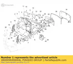 Piaggio Group 1B000992000HA luva frontal comp. - Lado inferior