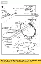 bag-assy, ?? Lh, body blk + cov zg140 van Kawasaki, met onderdeel nummer 57003010127X, bestel je hier online: