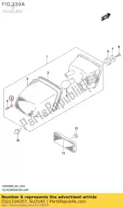 suzuki 0321104207 screw 4x20 - Bottom side